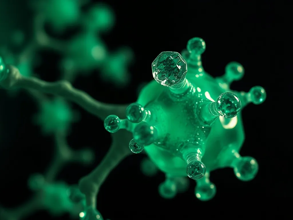 Macro photography of crystalline structures and organic mole